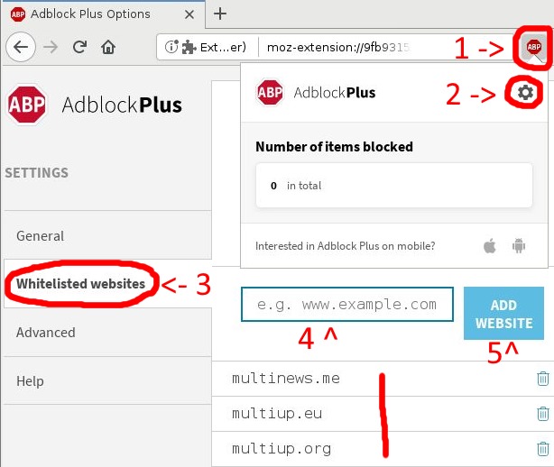 Tutorial to disable AdBlock